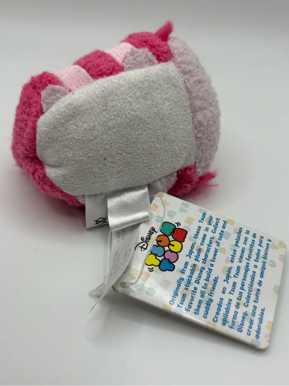 Disney Tsum Tsum Cheshire Cat Mini Plush Pink Alice in Wonderland With Tag